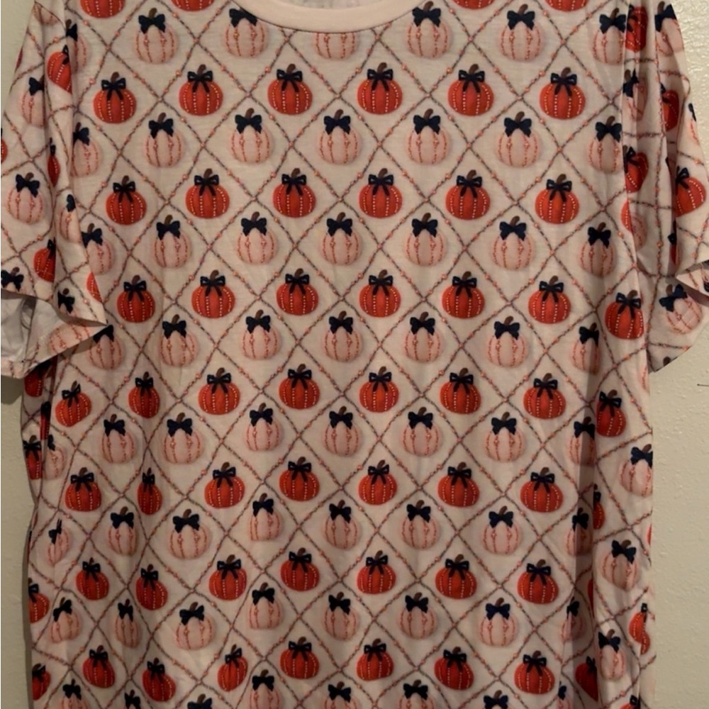 Pumpkin Patterned Fall T-Shirt